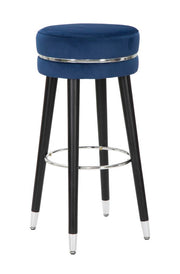 Banco de Bar GLAM – Azul, Preto e Prata