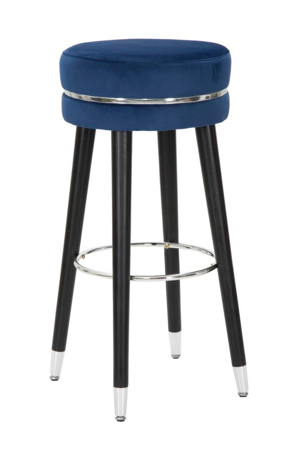Banco de Bar GLAM – Azul, Preto e Prata