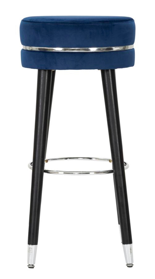 Banco de Bar GLAM – Azul, Preto e Prata