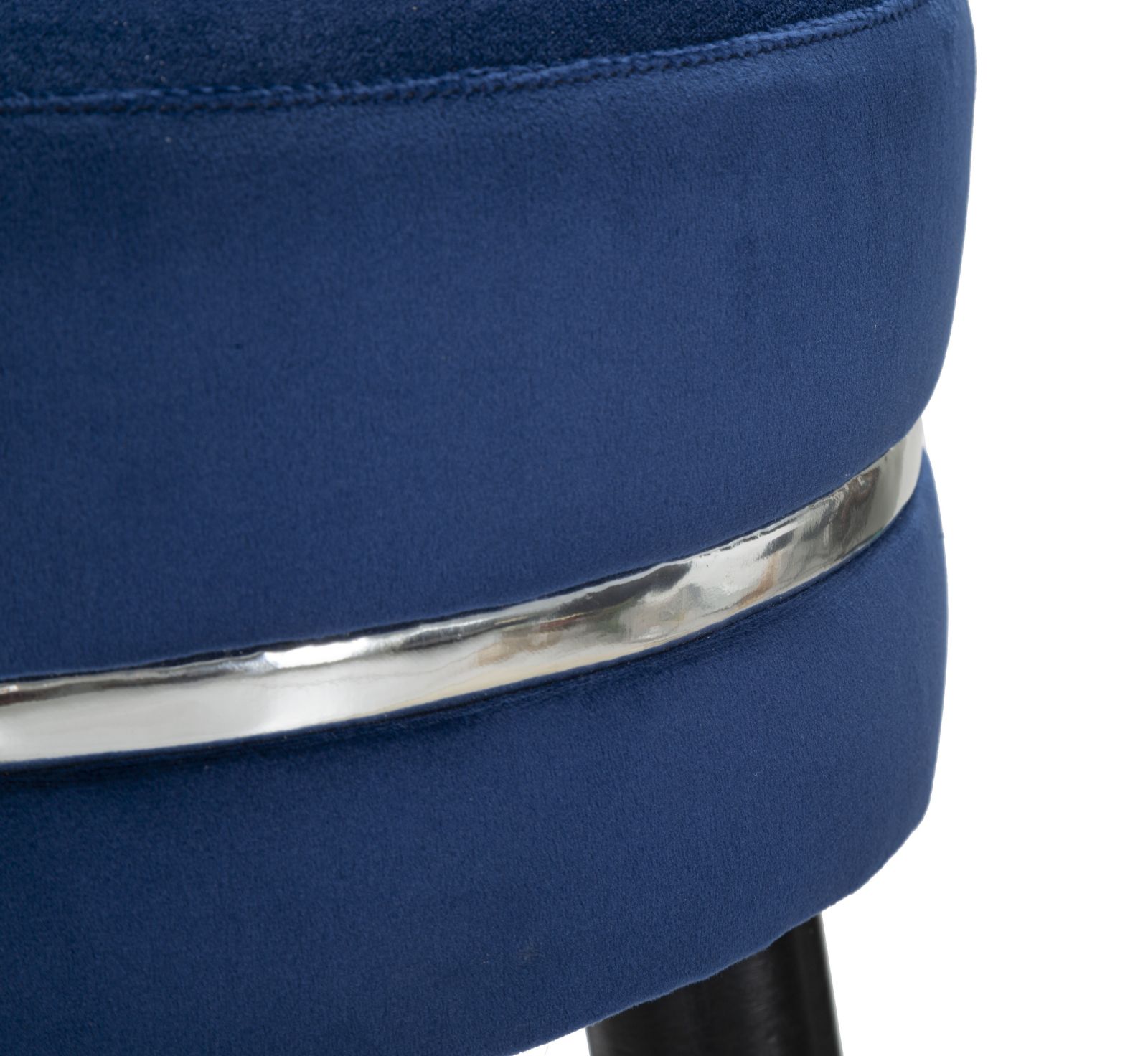 Banco de Bar GLAM – Azul, Preto e Prata