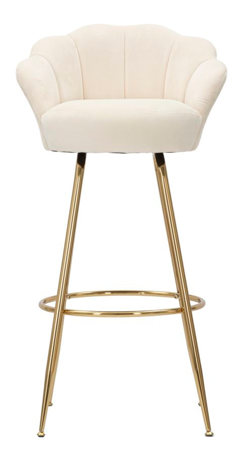 Banco de Bar GLAM – Creme e Dourado