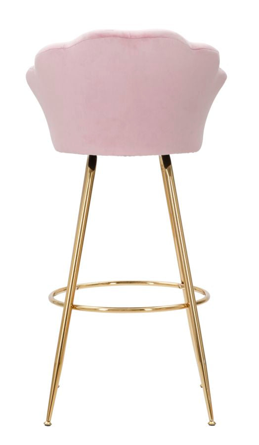 Banco de Bar GLAM – Rosa e Dourado