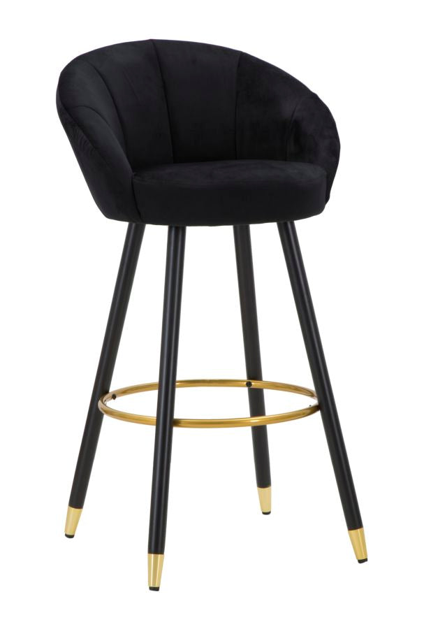 Banco de Bar GLAM – Preto e Dourado