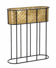Vaso Oval GLAM – Dourado e Preto