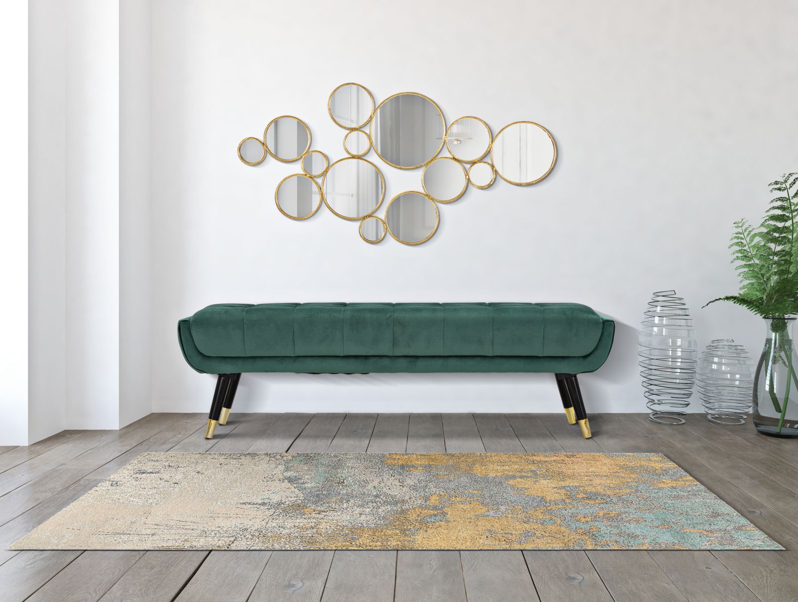 Espelho de Parede GLAM – Dourado – Ferro