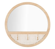 Espelho de Parede Redondo – Multicolor – Ferro, MDF