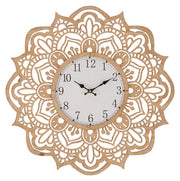 Relógio de Parede – Natural/Branco – MDF