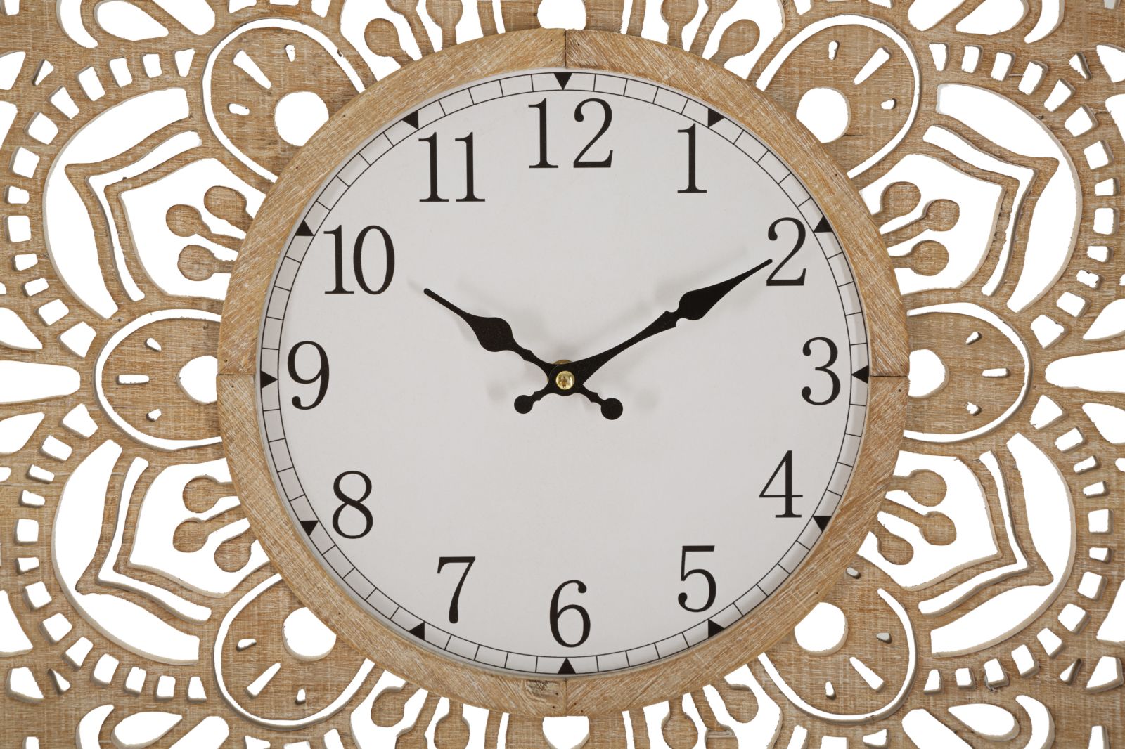 Relógio de Parede – Natural/Branco – MDF