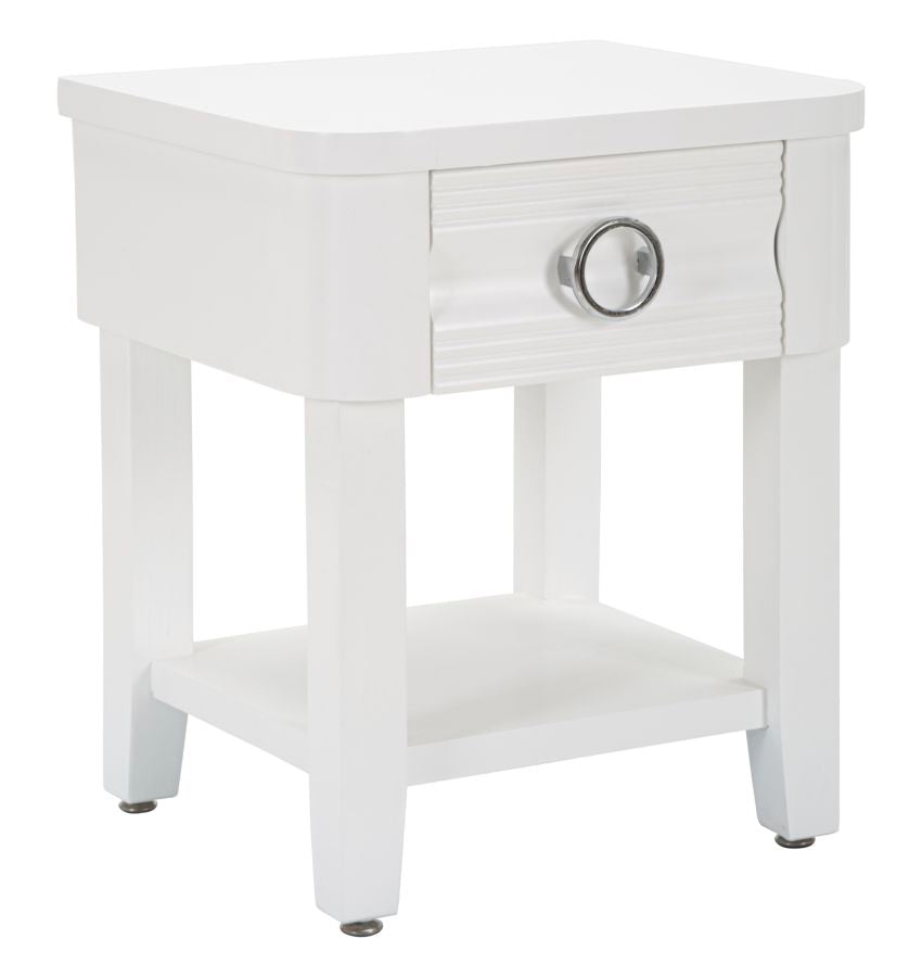 Mesa de Cabeceira GLAM – Branco