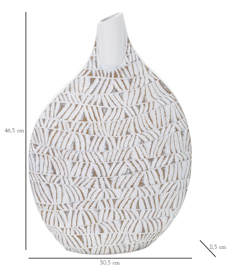 Vaso – Branco Lavado – Poliresina