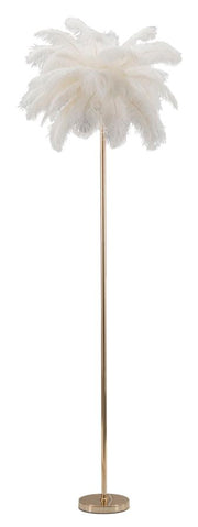 Candeeiro de Pé GLAM – Dourado e Branco