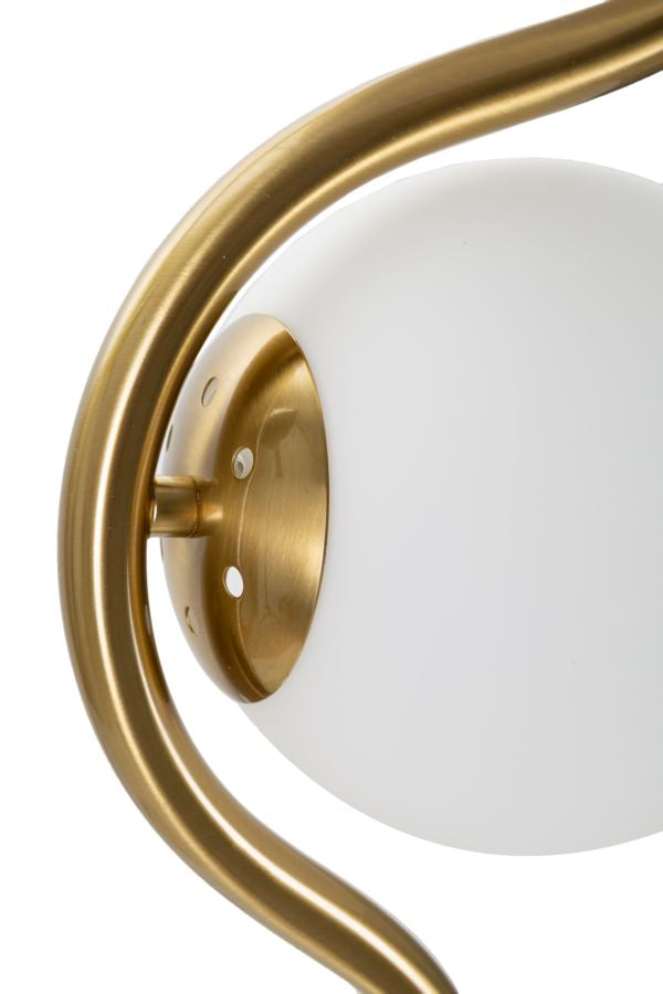 Candeeiro de Pé GLAM – Dourado e Branco