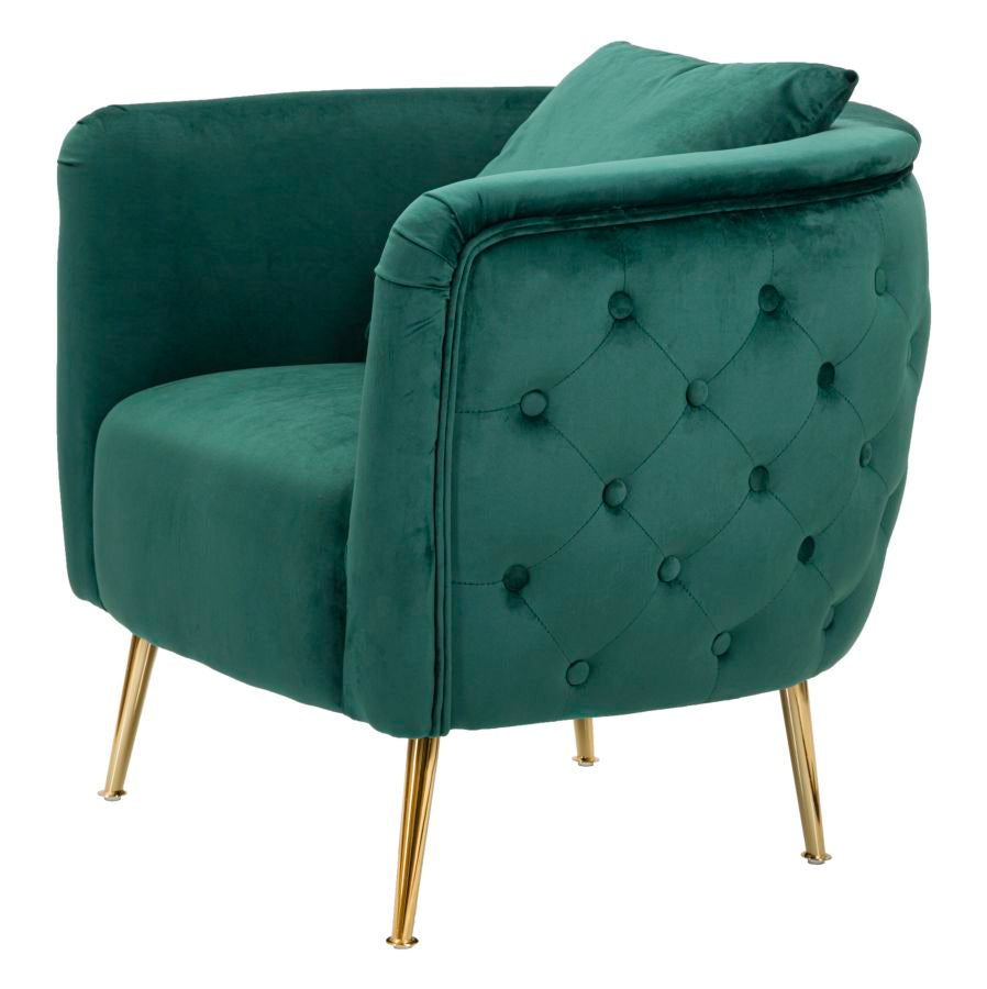 Poltrona GLAM - Verde - Com Almofada