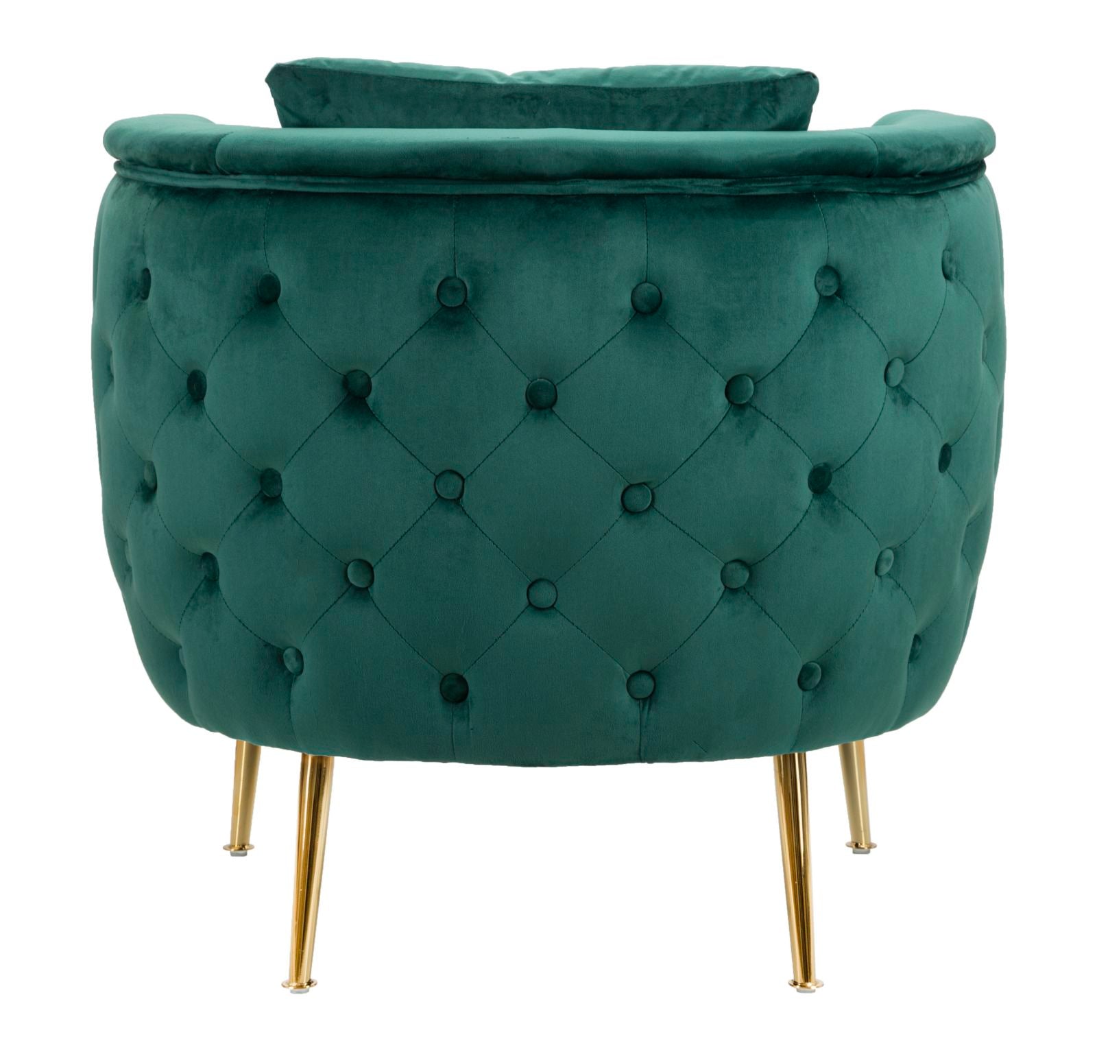 Poltrona GLAM - Verde - Com Almofada