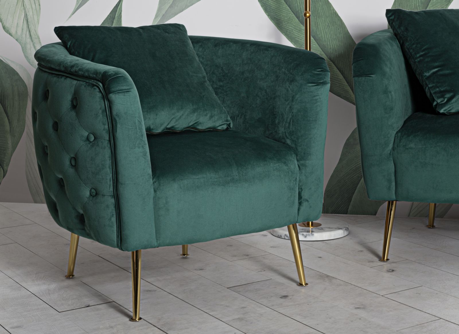 Poltrona GLAM - Verde - Com Almofada