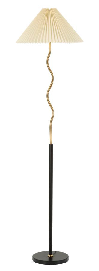 Candeeiro de Pé GLAM – Preto e Dourado