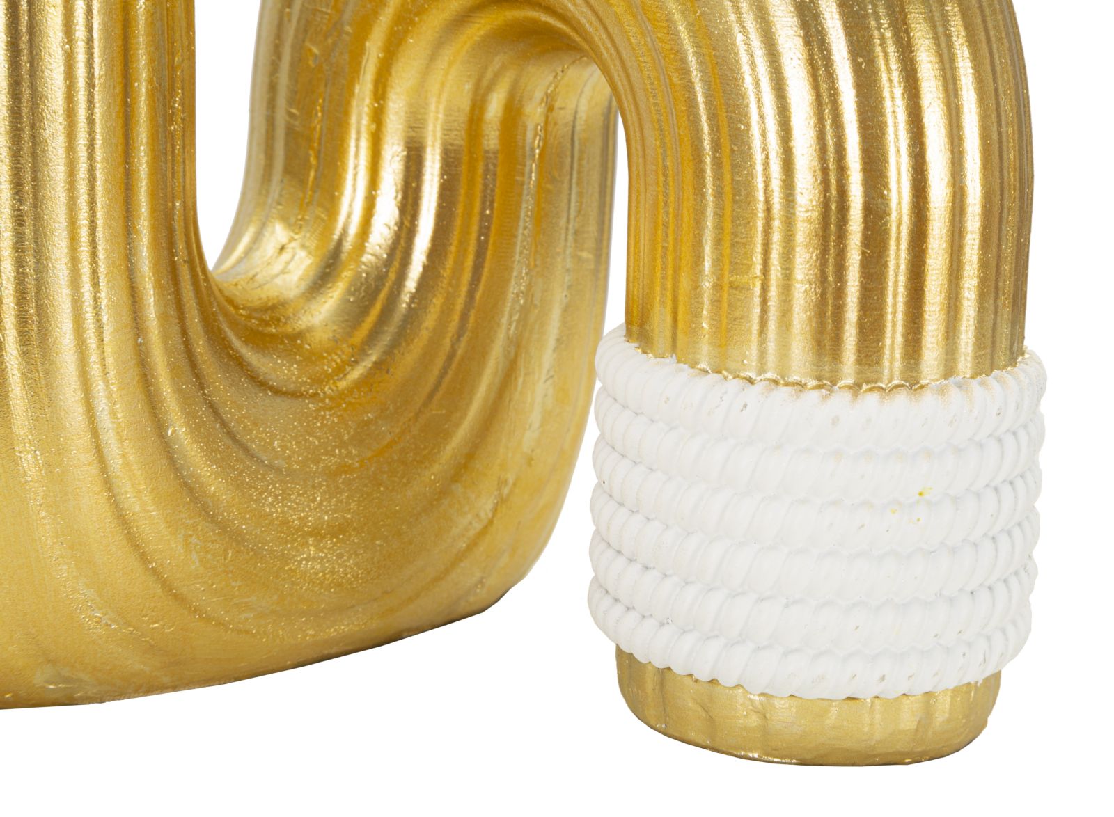 Vaso – Dourado e Branco – Poliresina