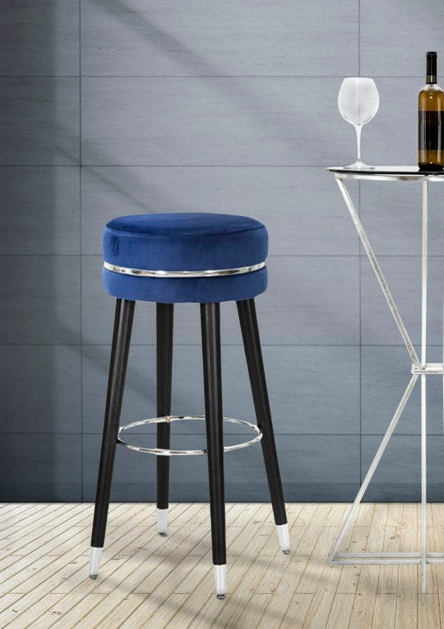 Banco de Bar GLAM – Azul, Preto e Prata