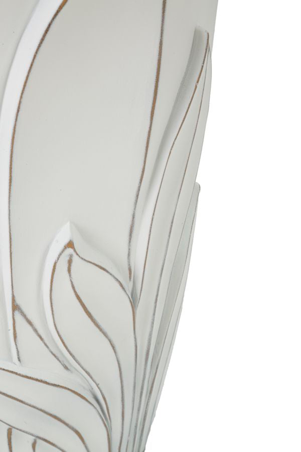 Vaso Cerâmico – branco – poli-resina