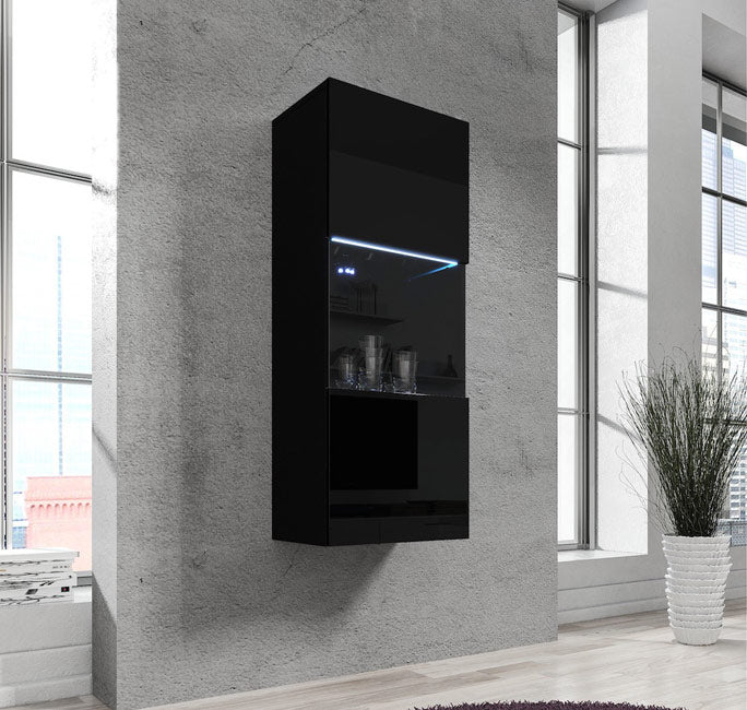 Móvel Suspenso – 40x126cm – Preto – Melamina e MDF