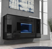 Aparador Pendente – 120 cm x 70 cm x 40 cm – Preto – Melamina e MDF