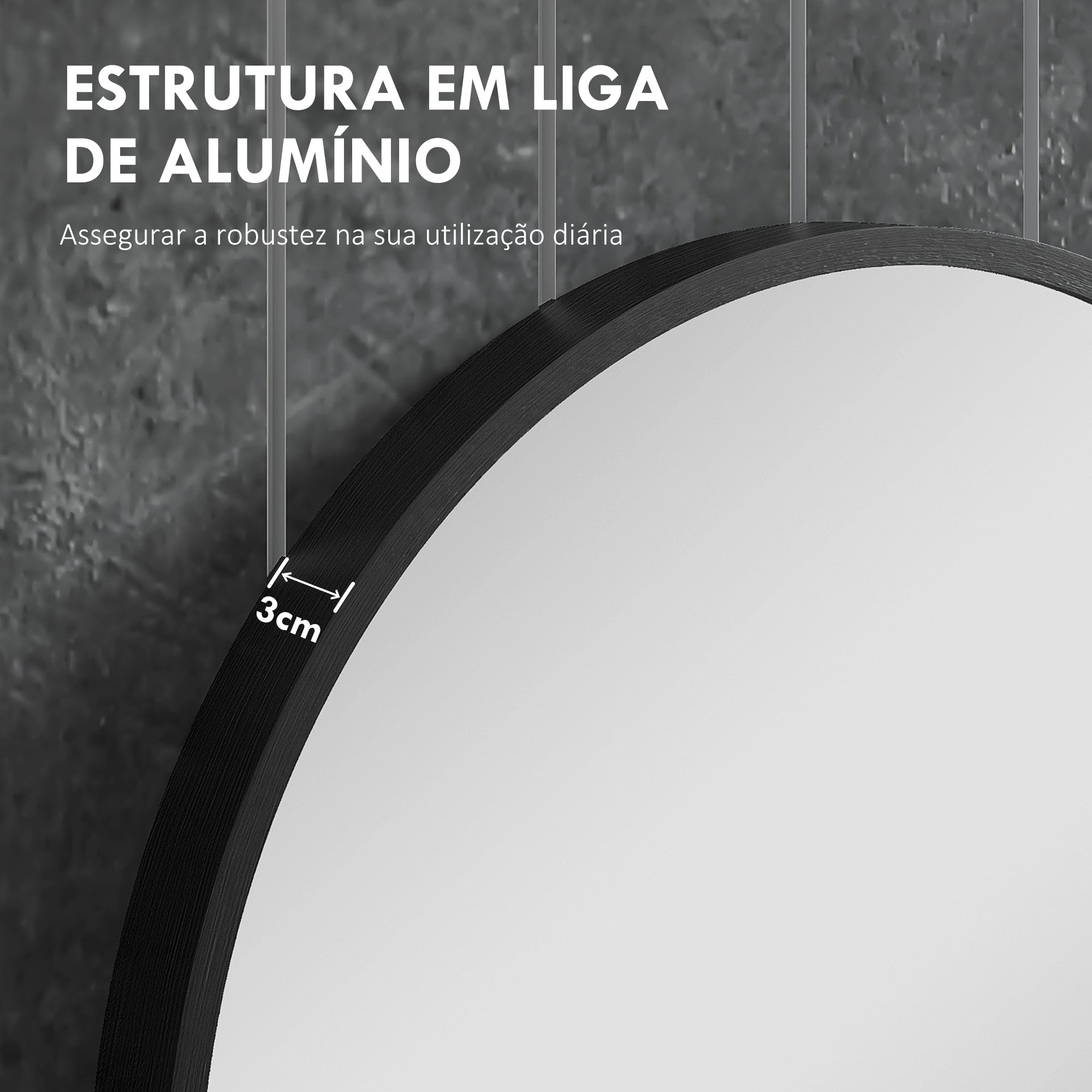 Espelho Ovalado Preto 60x90 cm - Decoração Elegante e Funcional