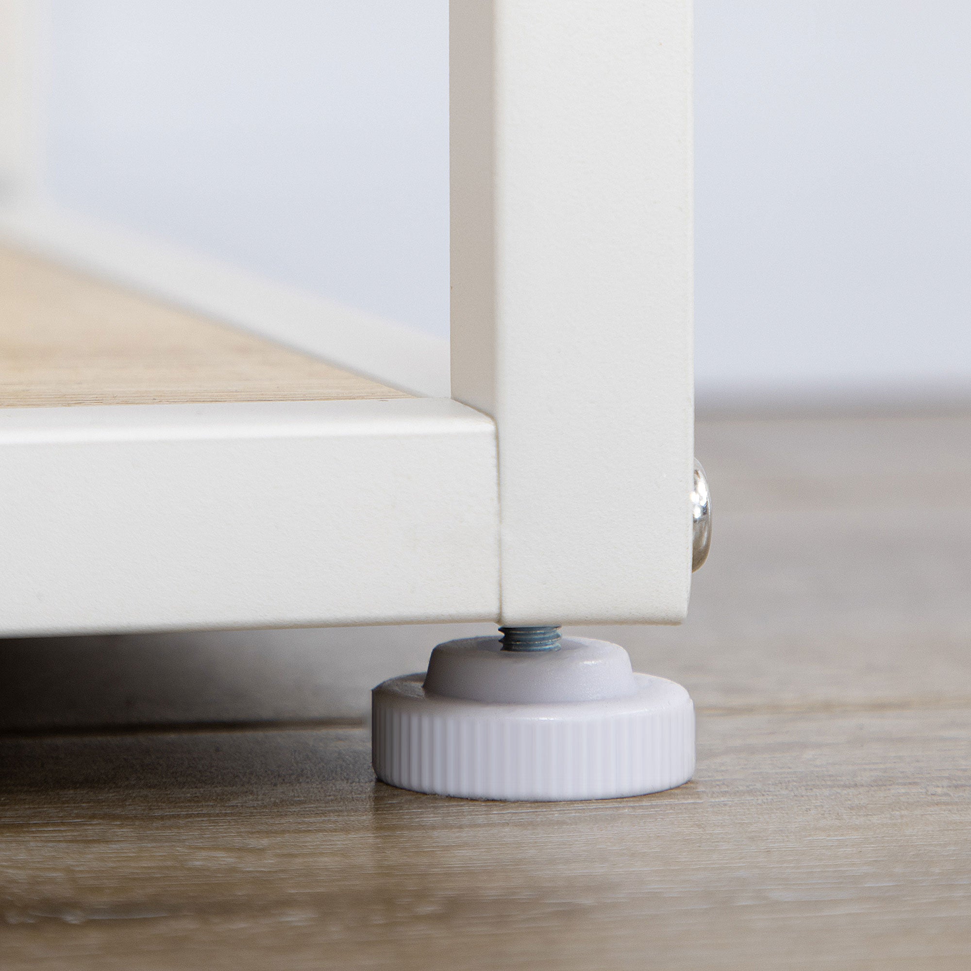 Estante de Armazenamento – 83x34x180cm – Carvalho e Branco – Aglomerado e Aço