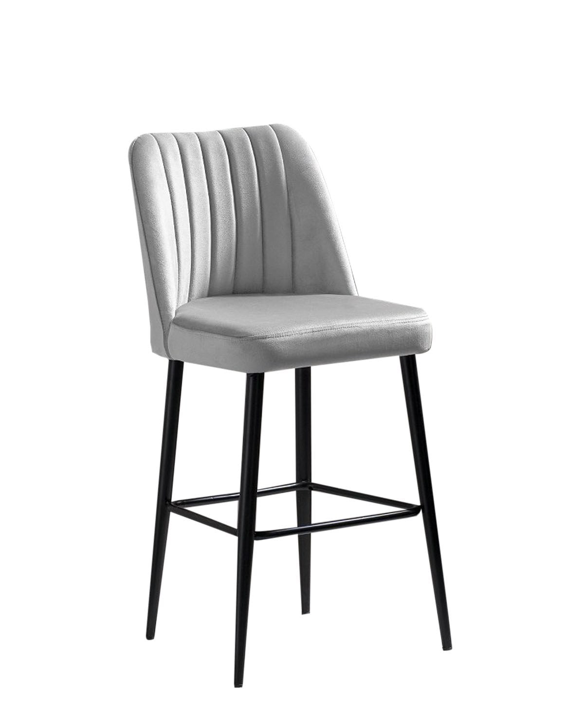 Conjunto de bancos de bar (2 peças) – 65 cm altura do assento – Creme e Preto – Painel de partículas revestido a melamina