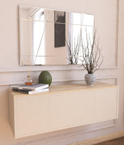 Espelho de cômoda elegante, 50 x 75 cm, branco | 100% MDF, Flotal-E ecológico | Design de parede, perfeito para quartos e closets modernos