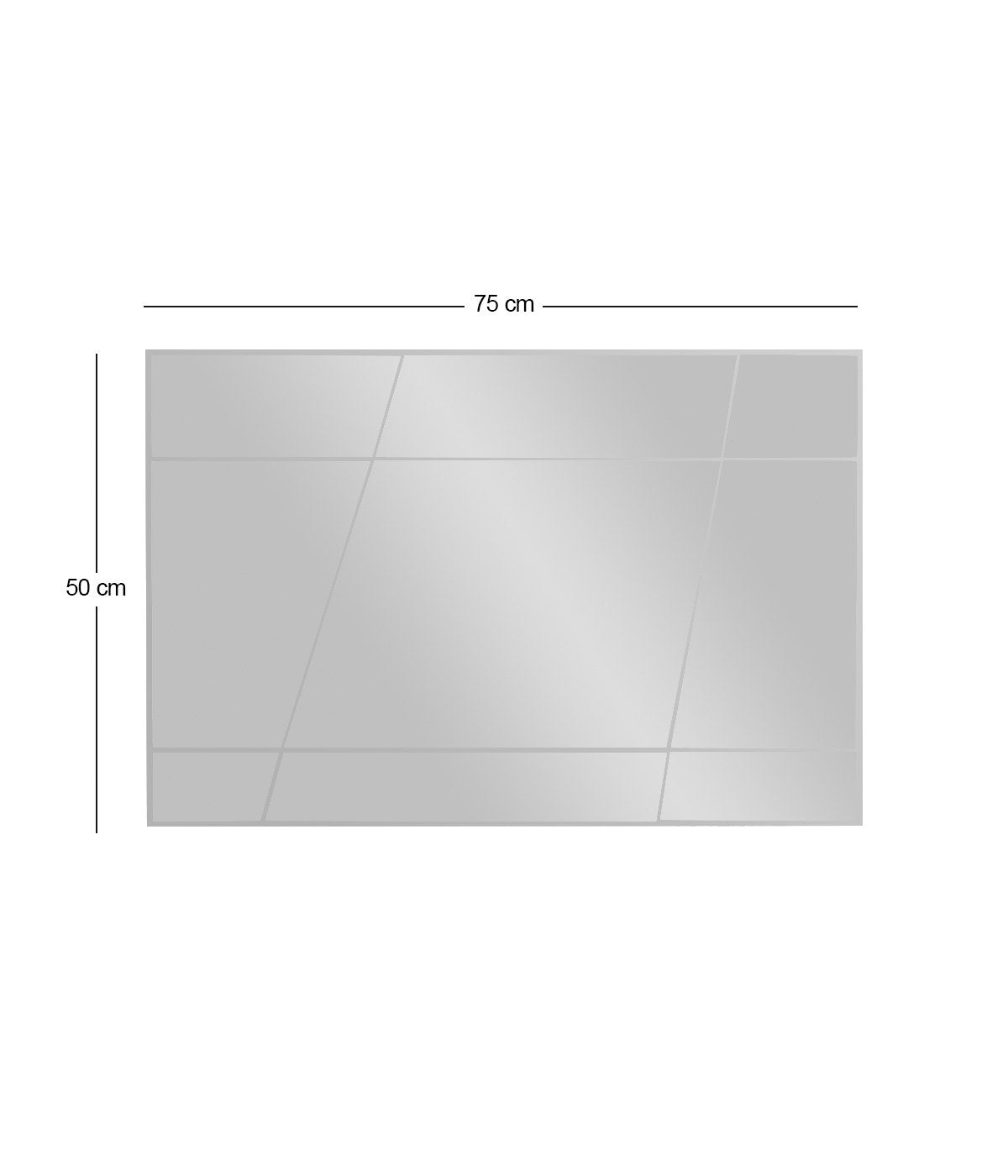 Espelho de cômoda elegante, 50 x 75 cm, branco | 100% MDF, Flotal-E ecológico | Design de parede, perfeito para quartos e closets modernos