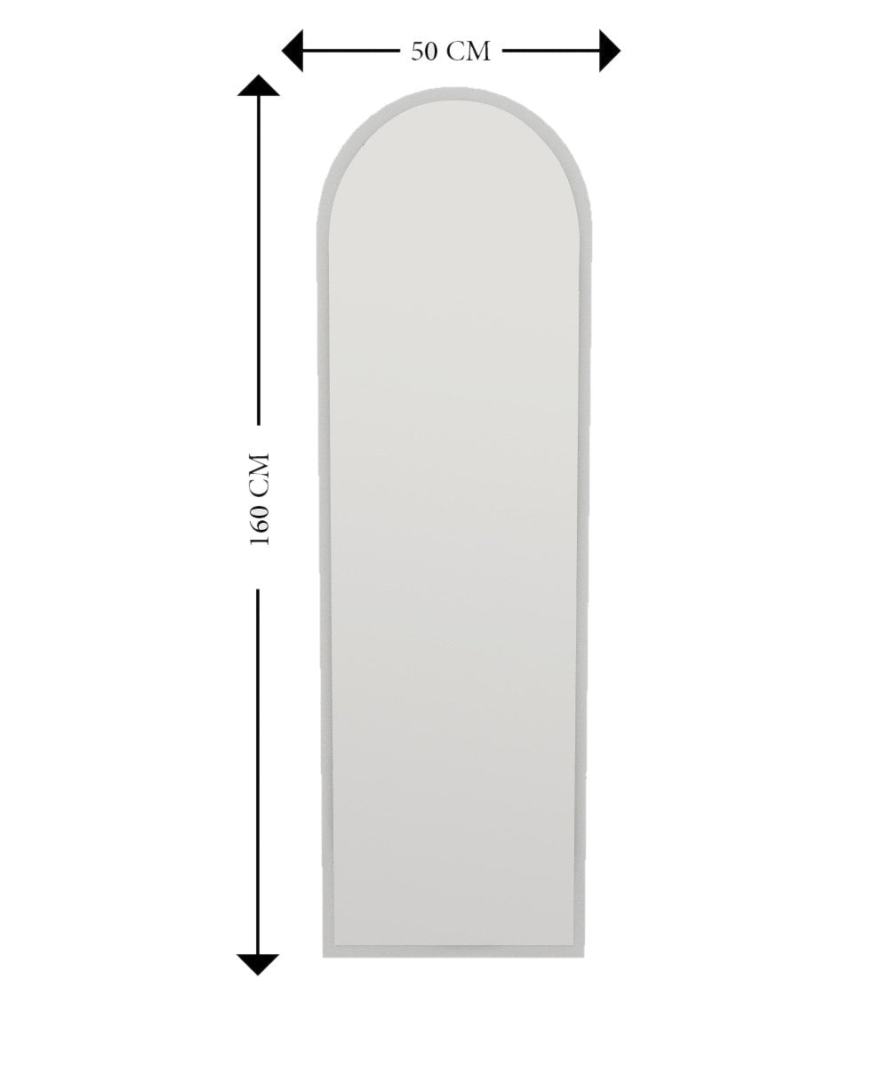 Espelho de parede elegante, 50 x 160 cm, 100% MDF, design ecológico Flotal-E, acabamento branco elegante | Perfeito para decoração e espaços modernos
