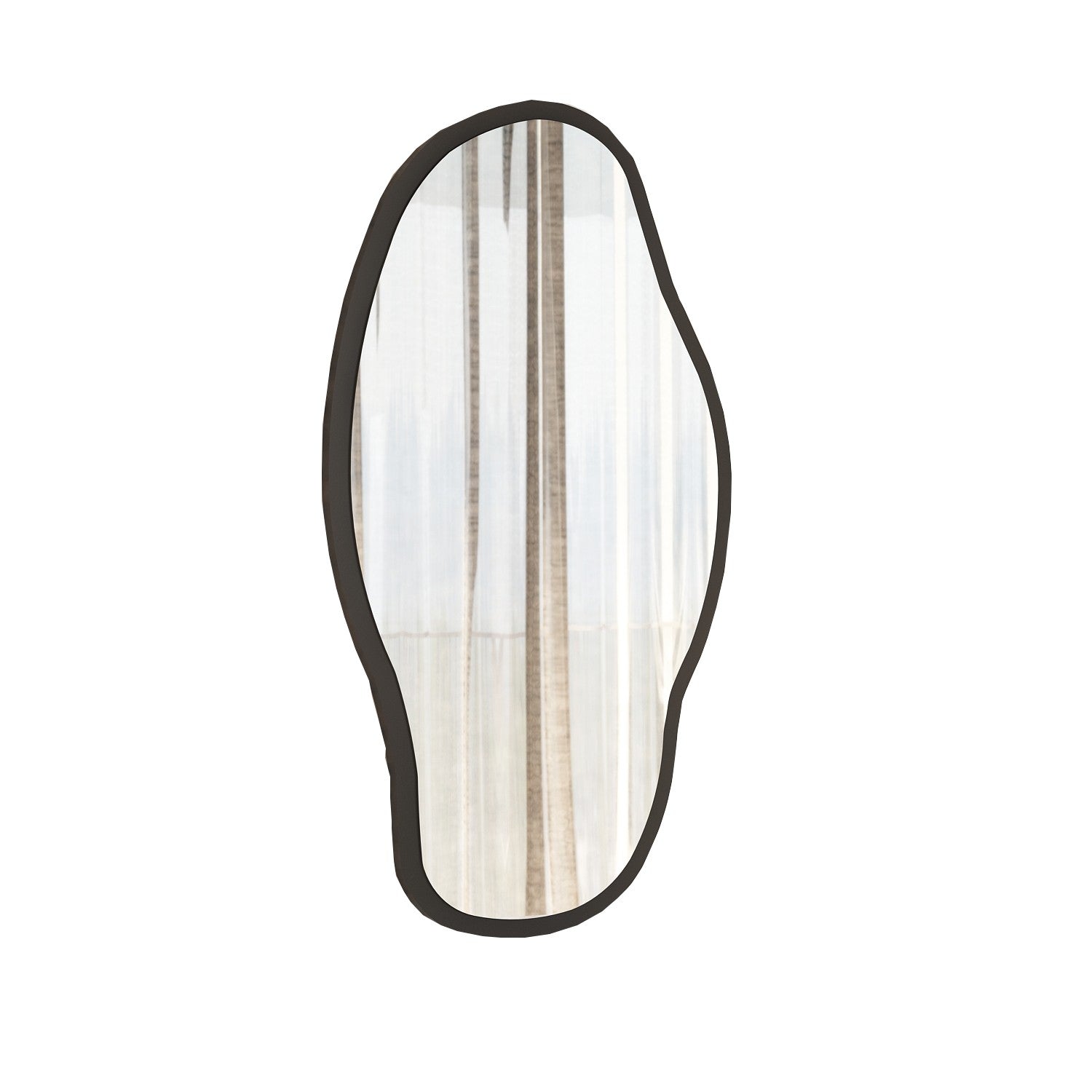 Espelho de parede elegante, 45 x 85 cm, 100% MDF, design ecológico Flotal-E, acabamento transparente elegante | Perfeito para decoração moderna