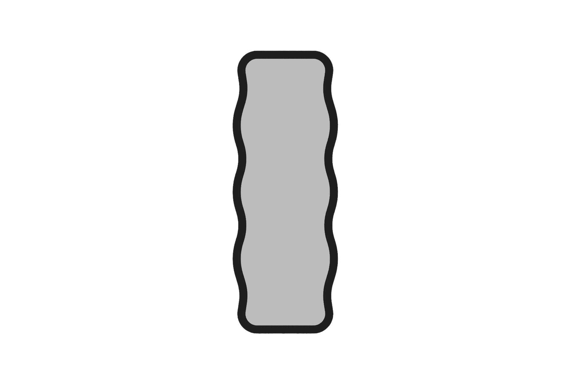 Espelho de parede elegante preto, 50 x 160 cm | 100% MDF, design ecológico Flotal-E | Perfeito para decoração moderna e espaços elegantes