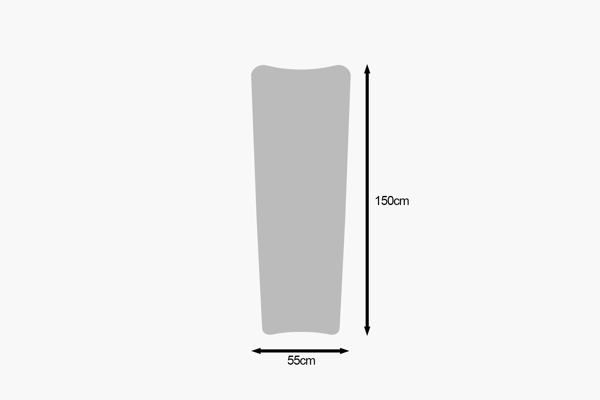 Espelho de parede elegante na cor areia, 55 x 150 x 2,2 cm | 100% MDF, design ecológico Flotal-E | Perfeito para decoração e espaços modernos
