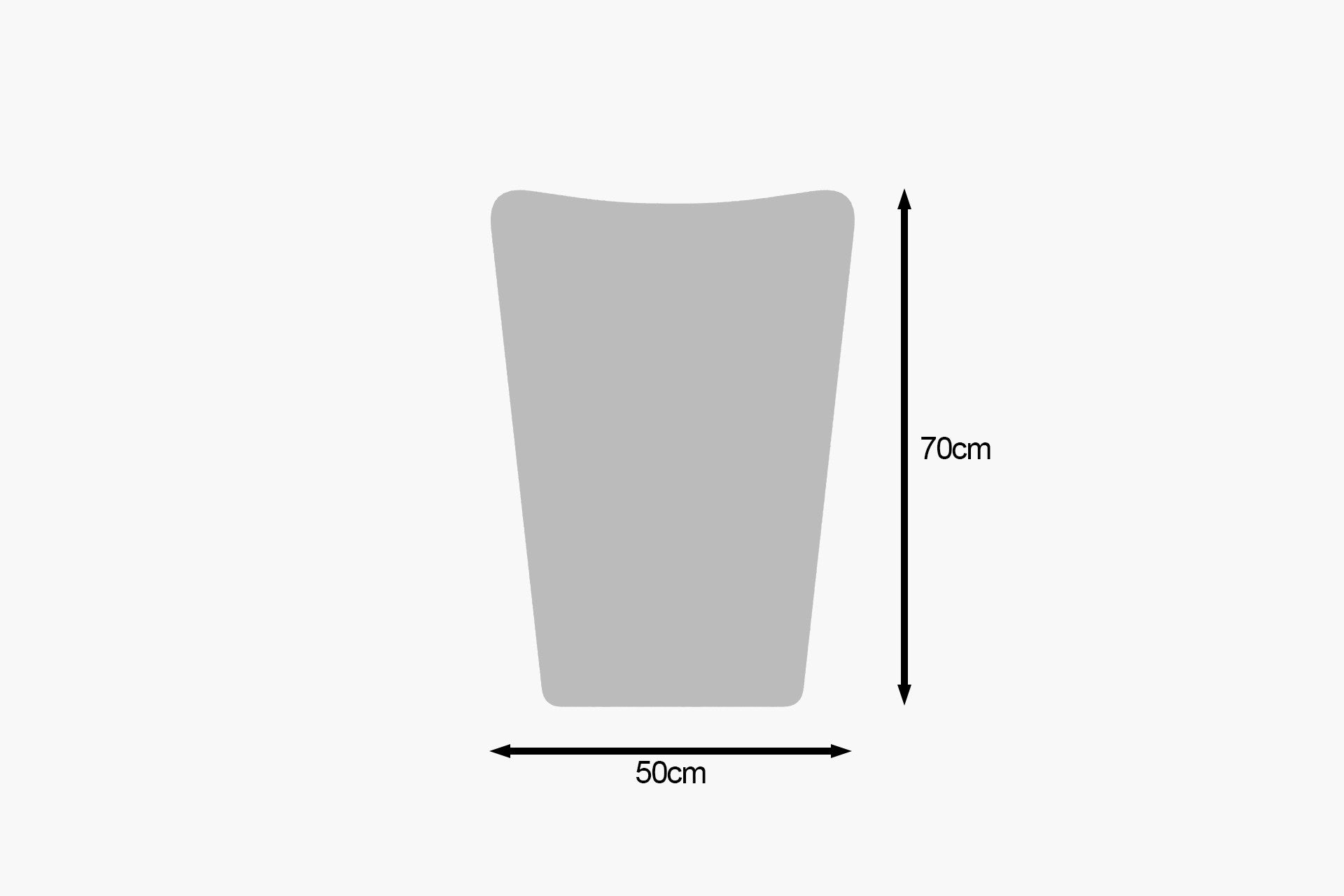 Espelho de parede – 50 x 70 cm – areia – 100% MDF