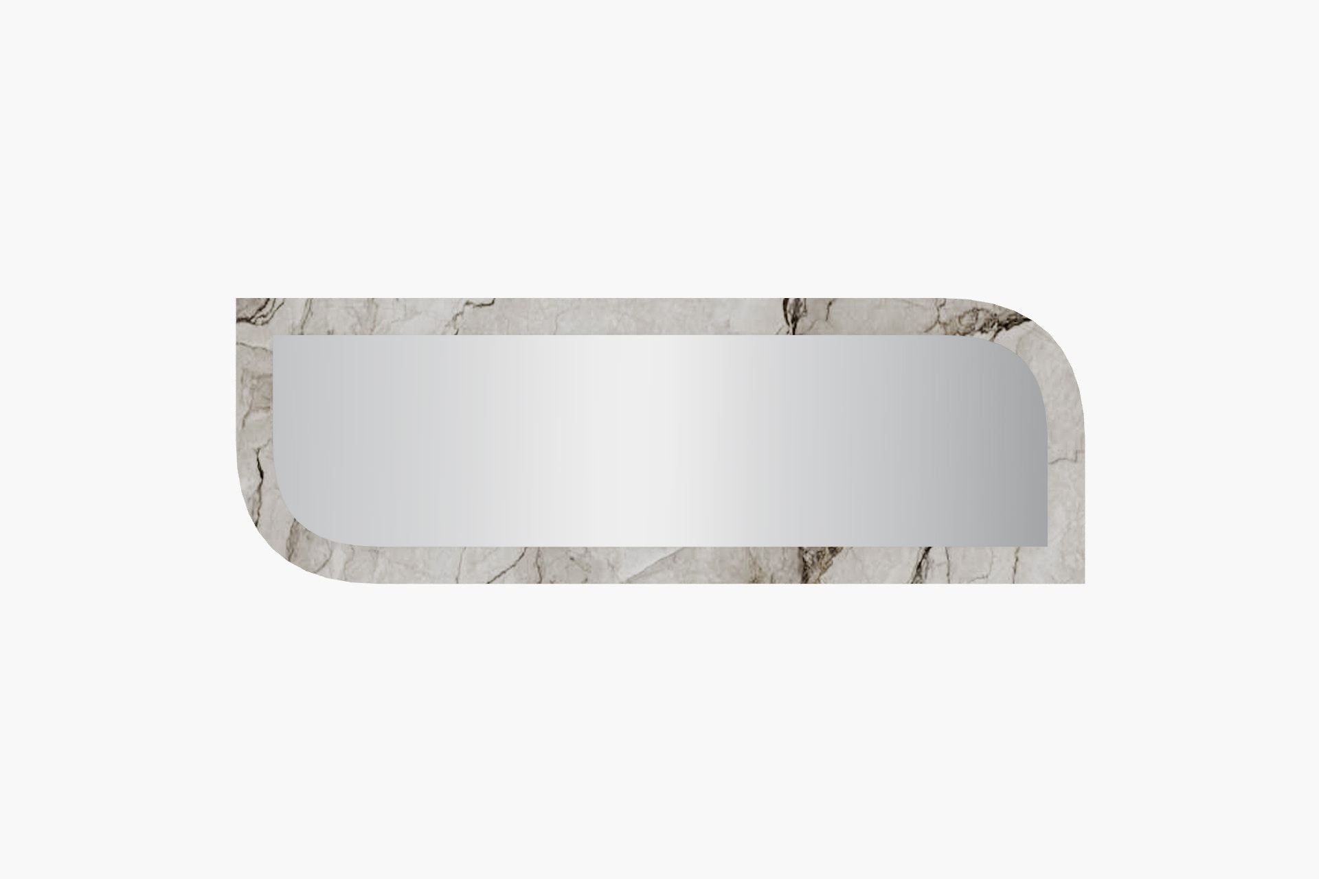Espelho de parede elegante, 40 x 120 cm, MDF ecológico, acabamento em mármore e Éfeso | Elegante e funcional para decoração moderna