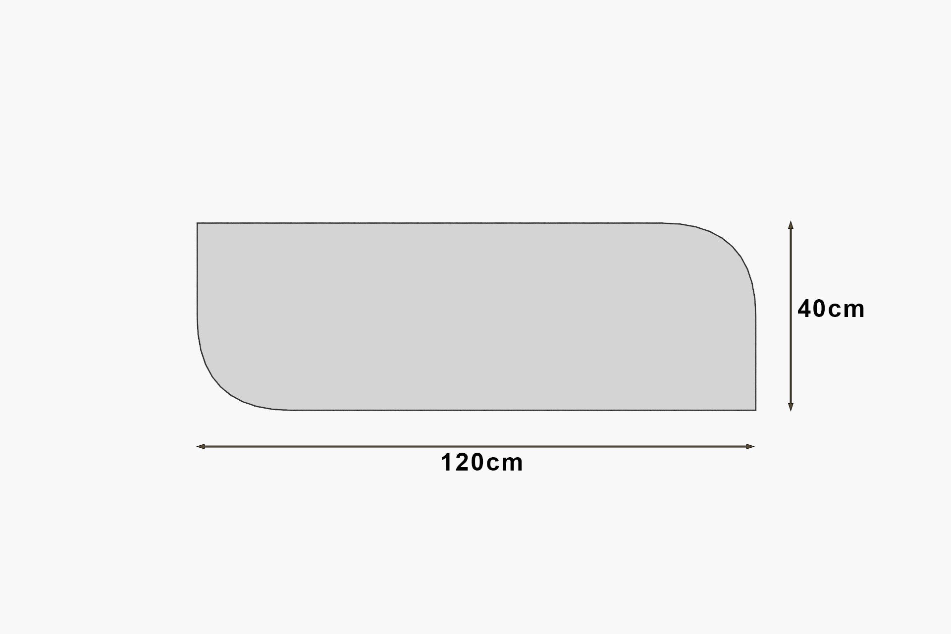 Espelho – 40 cm x 120 cm – Preto – MDF