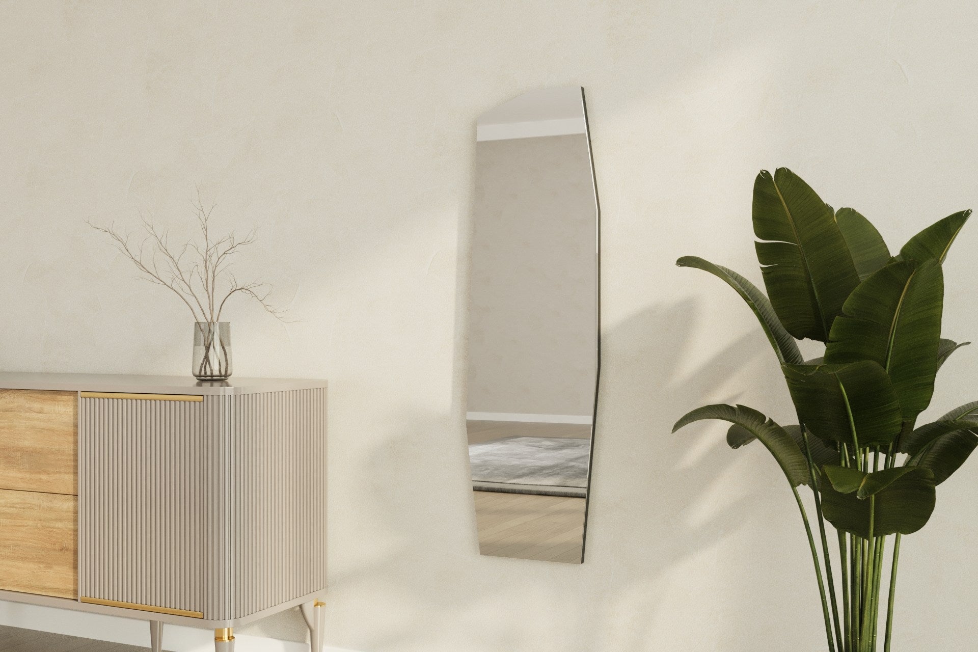 Espelho – 40 cm x 120 cm – Preto – MDF