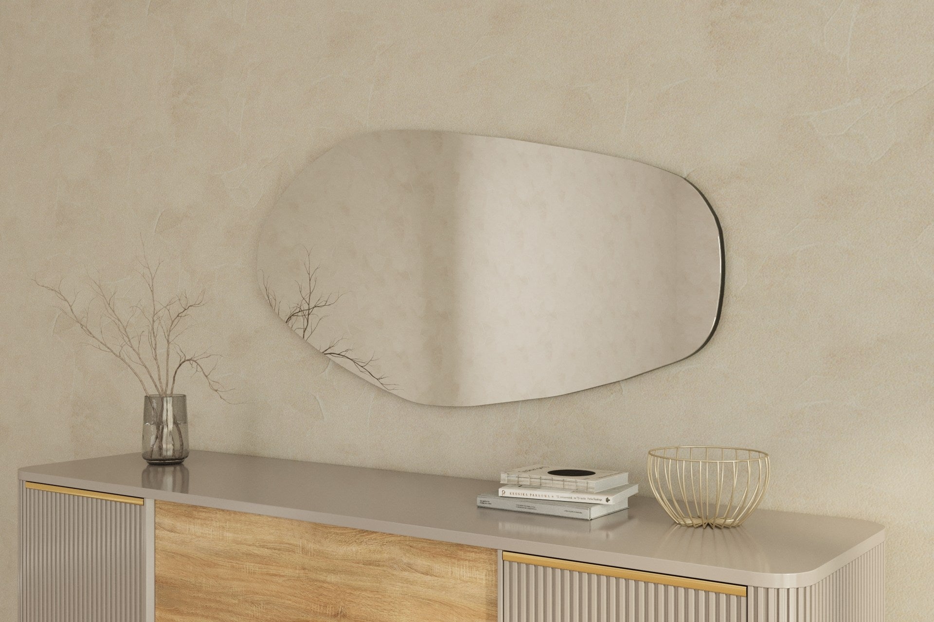 Espelho – 60 cm x 120 cm – Preto – MDF