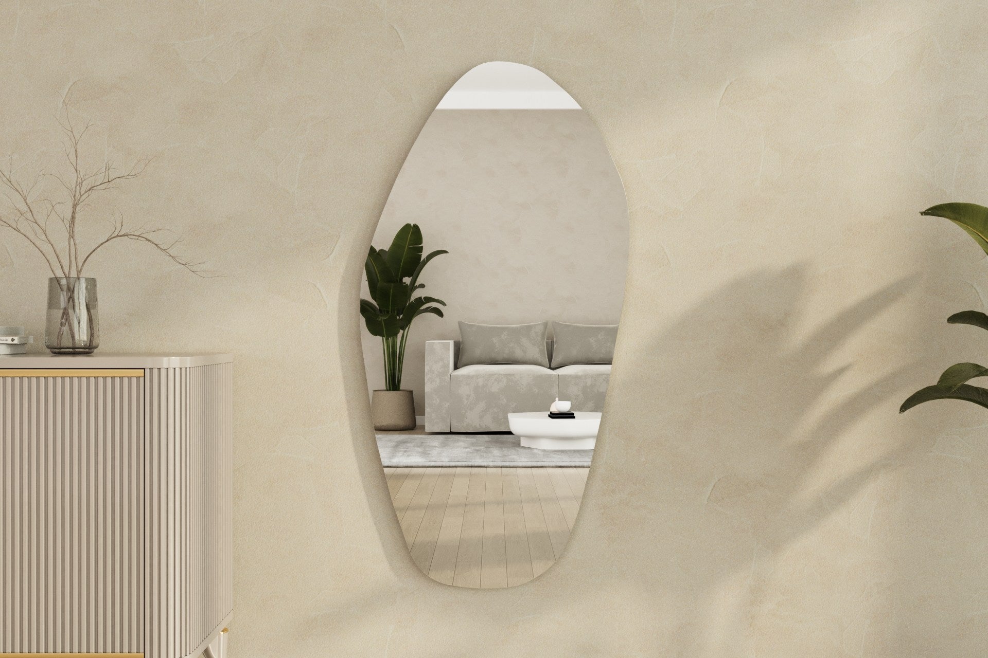 Espelho – 60 cm x 120 cm – Preto – MDF