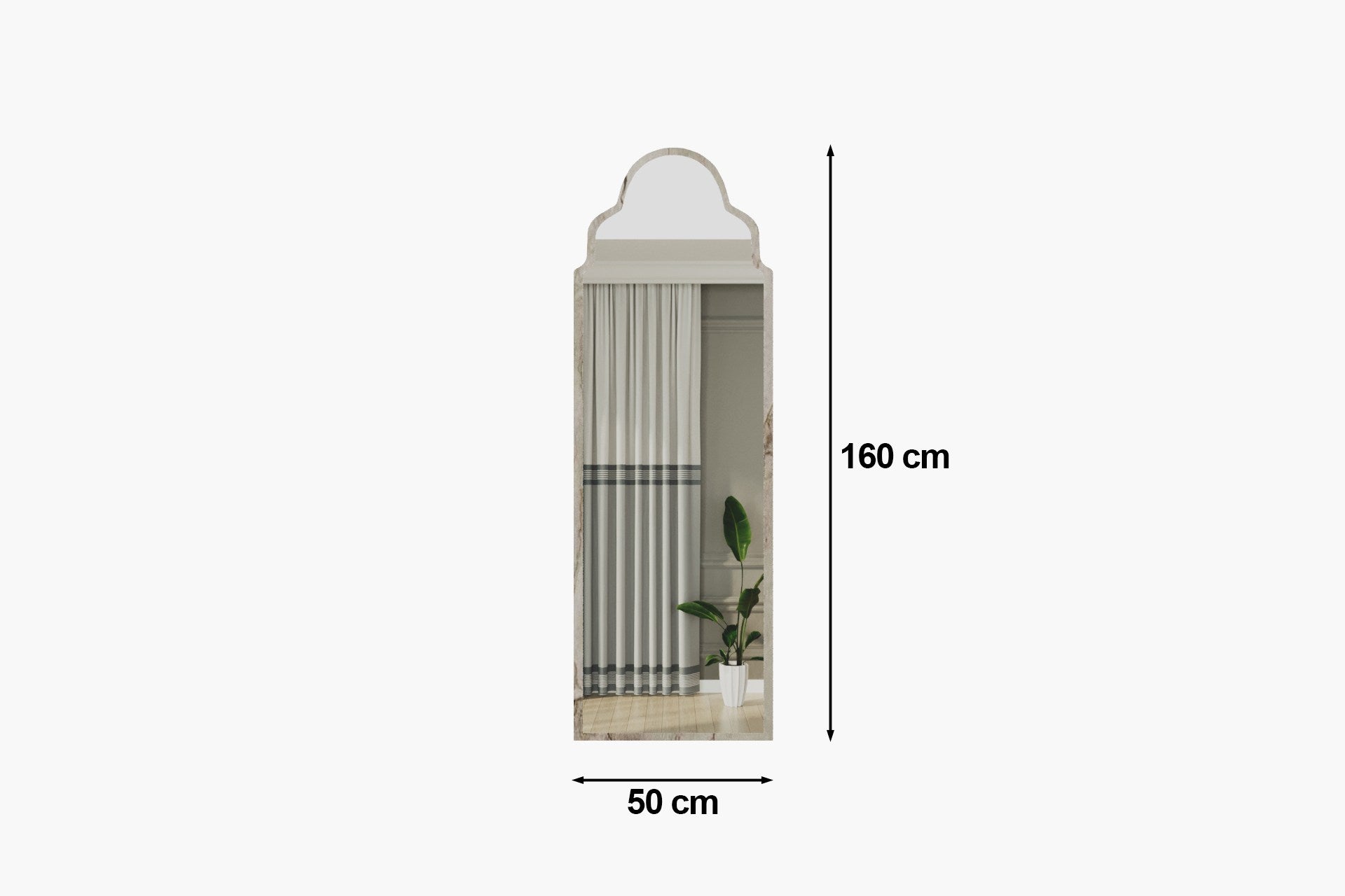 Espelho – 50 cm x 160 cm – Éfeso e Mármore – MDF
