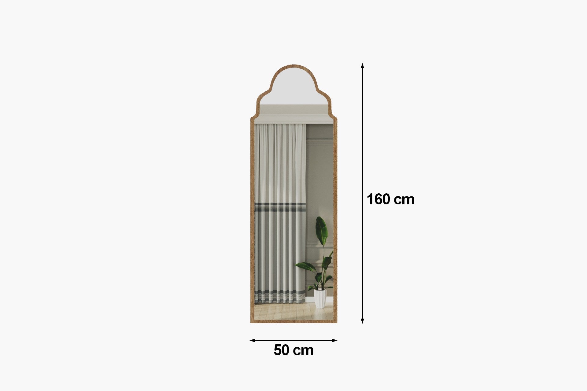 Espelho – 50 cm x 160 cm – Carvalho Safira – MDF