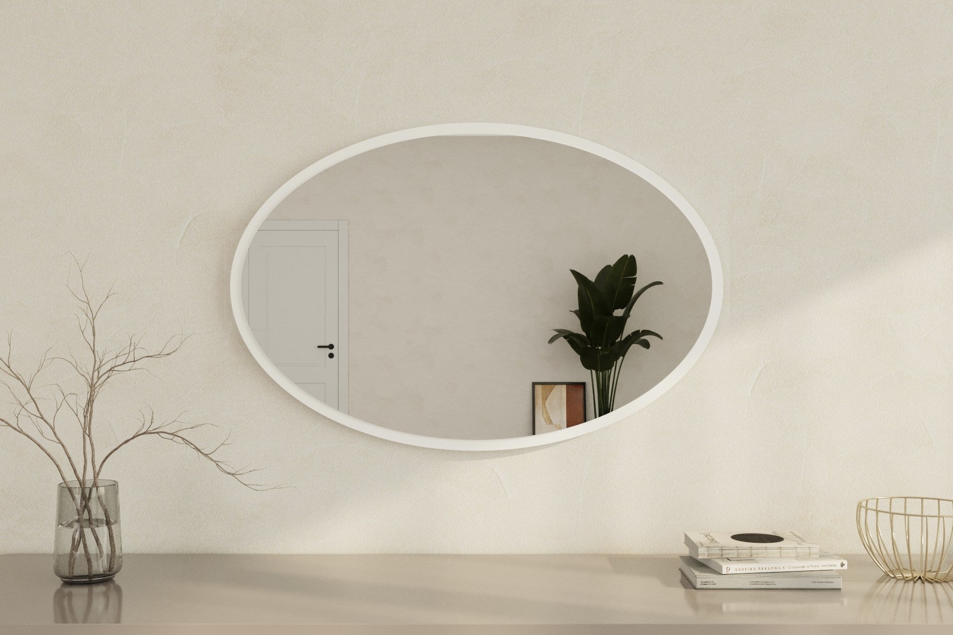 Espelho Ecológico – 60 cm x 90 cm – Branco – MDF