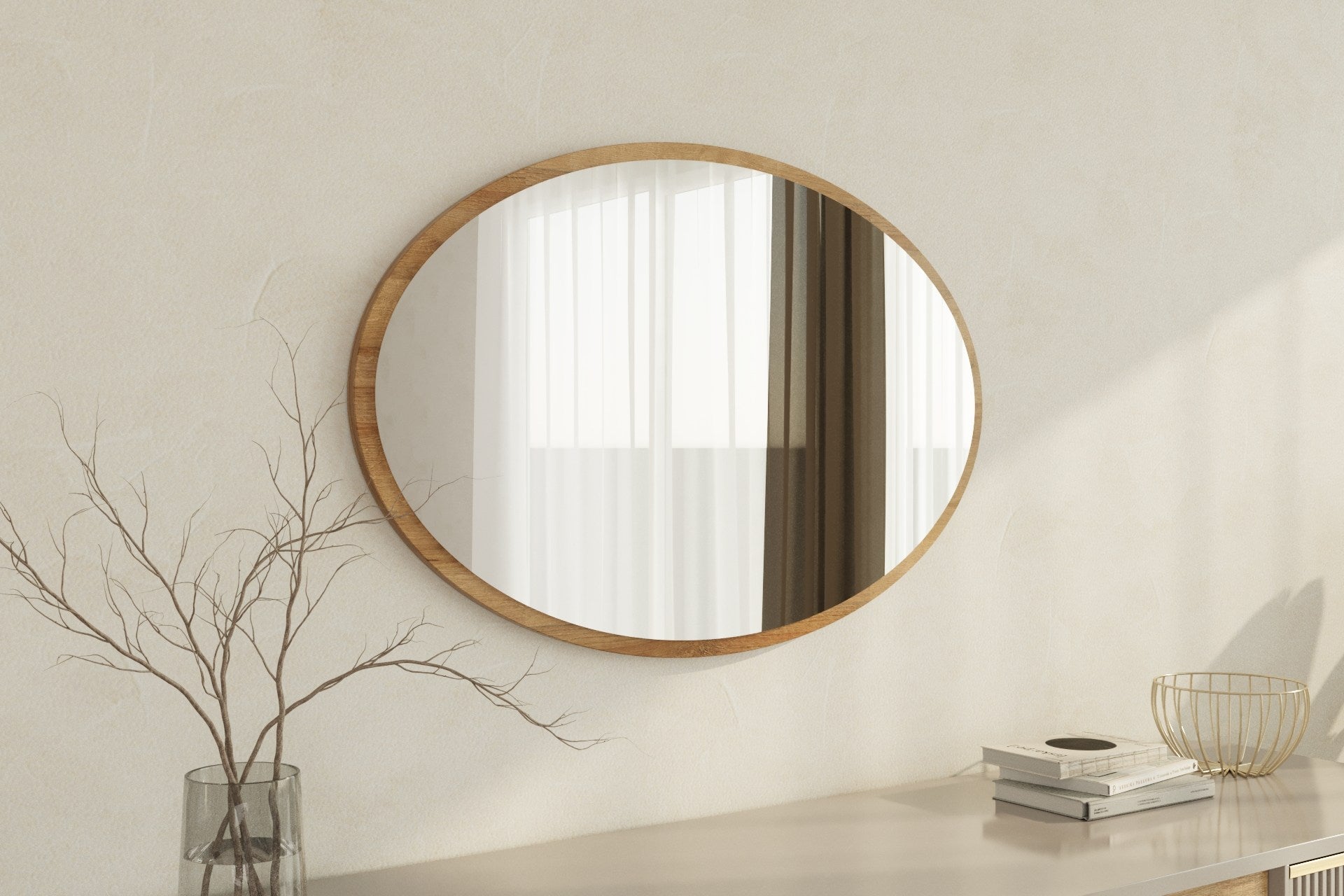 Espelho – 60 cm x 90 cm – Carvalho Safira – MDF