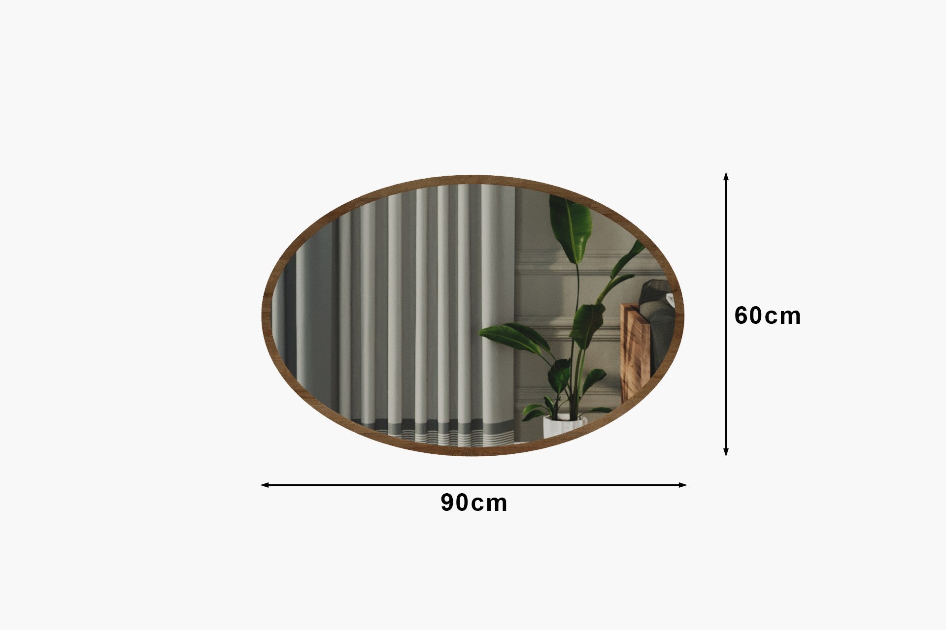 Espelho – 60 cm x 90 cm – Carvalho Safira – MDF