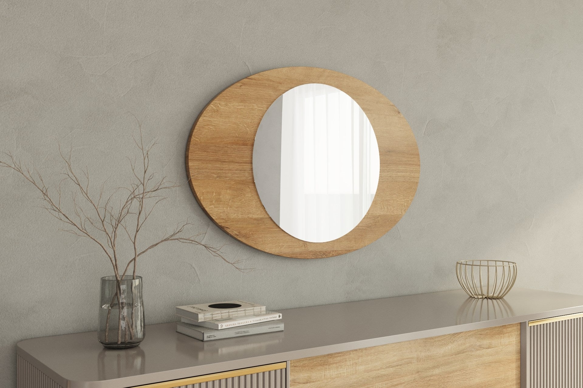 Espelho – 60 cm x 90 cm – Carvalho Safira – MDF