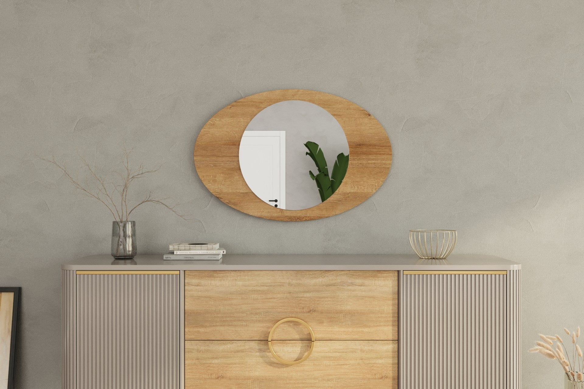 Espelho – 60 cm x 90 cm – Carvalho Safira – MDF