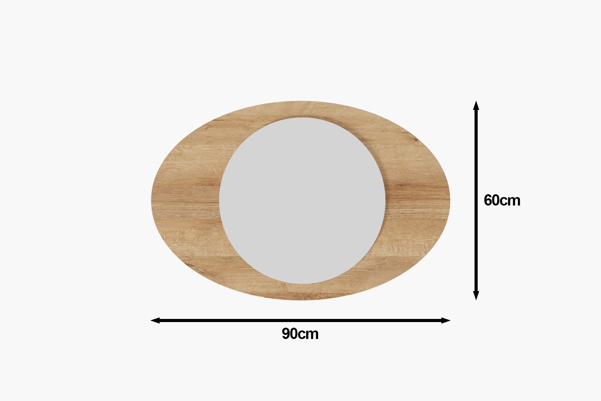 Espelho – 60 cm x 90 cm – Carvalho Safira – MDF