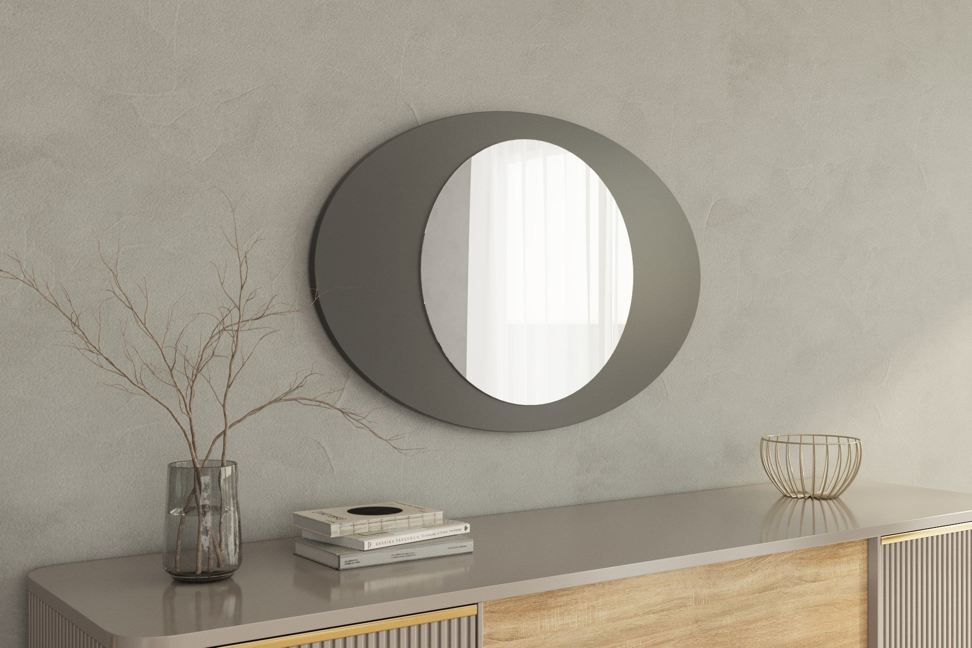 Espelho – 60 cm x 90 cm – Antracite – 100% MDF