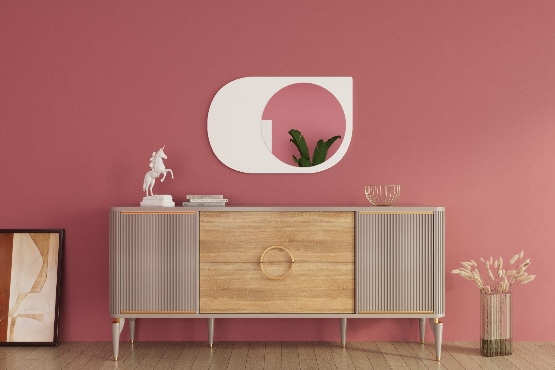 Espelho – 60 cm x 90 cm – Branco – MDF